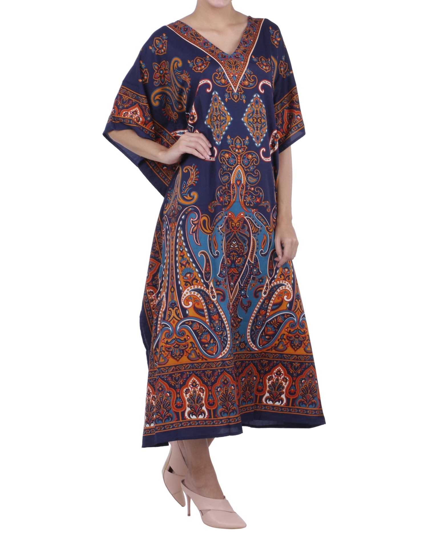 Miss Lavish London Kaftans For Women Casual Ladies Long Kimono Maxi ...