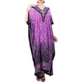thumbnail image 1 of Miss Lavish London Women’s Kaftan Maxi Dress – Free Size Kimono, Lightweight Summer Dress for Loungewear, Resort & Holidays – One Size (103-Purple), 1 of 5
