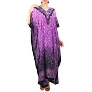 Miss Lavish London Kimonos for Women Casual Ladies Long Dresses Kaftans for Regular to Plus Size Maxi Dress (3X-Large, 101-Purple)