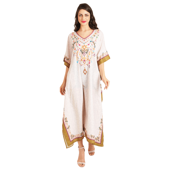 Miss Lavish London Kaftan Dresses for Women Beach Cover up Caftans Moo Moos Women Swimwear Cover up Medium