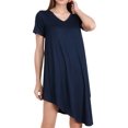 thumbnail image 1 of Miss Lavish London Short Sleeve T Shirt Dress For Women Casual Loose Fitting Jersey Dress Midnight Blue-2XL, 1 of 7