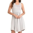 thumbnail image 1 of Miss Lavish London Summer Swing Dress – Women Casual Dress with Pockets Cool Grey-2XL, 1 of 7