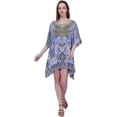 thumbnail image 1 of Miss Lavish London Women Kaftans Dresses Beach Cover Ups, Blue S, 1 of 5