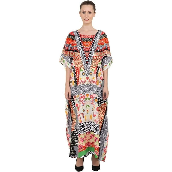 Miss Lavish London Women Kaftans Dresses, Black L