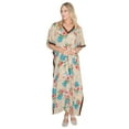 thumbnail image 1 of Miss Lavish London Women Kaftans Dresses, Brown, M, 1 of 6