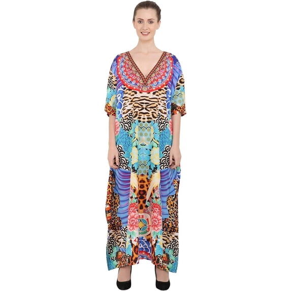 Miss Lavish London Women Kaftans Dresses, Multi L