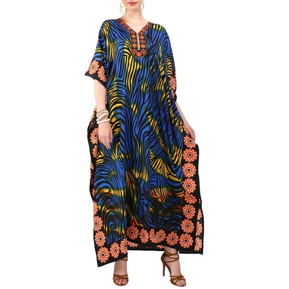 Miss Lavish London Women Kaftans Dresses Multi, M