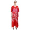 thumbnail image 1 of Miss Lavish London Kaftan Dresses for Women,Beach Kaftan Coverups,Hawaiian Coverups for Women,Long Beach & Swimsuit Coverups,Plus Size African Caftan Dress,Moroccan Style Loungewear Red M, 1 of 7