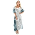 thumbnail image 1 of Miss Lavish London Kaftan Dresses for Women,Beach Kaftan Coverups,Hawaiian Coverups for Women,Long Beach & Swimsuit Coverups,Plus Size African Caftan Dress,Moroccan Style Loungewear Soothing White S, 1 of 6