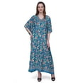 thumbnail image 1 of Miss Lavish London Women Kaftans Dresses, Teal, S, 1 of 6
