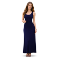 thumbnail image 1 of Miss Lavish London Women's Casual Sleeveless Summer Ankle Length Beach Maxi Long Dress Navy-L, 1 of 5