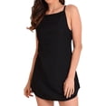 thumbnail image 1 of Miss Lavish London Women’s Dress Casual Mini Dress Sleeveless Halter Neck Beach Sundress Black-M, 1 of 7