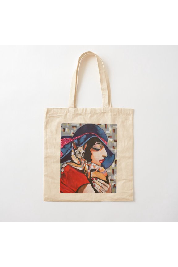 Miss Luna Canvas Tote Bags, Reusable Shopping Bag