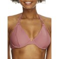 thumbnail image 1 of Miss Mandalay Womens Dune Halter Plunge Underwire Bikini Top Style-DUN01DRUH Swimsuit, 1 of 2