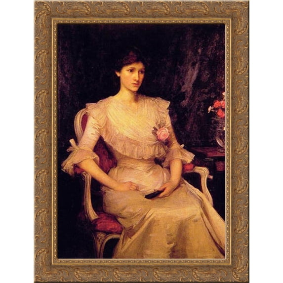 Miss Margaret Henderson 20x24 Gold Ornate Wood Framed Canvas Art by Waterhouse, John William