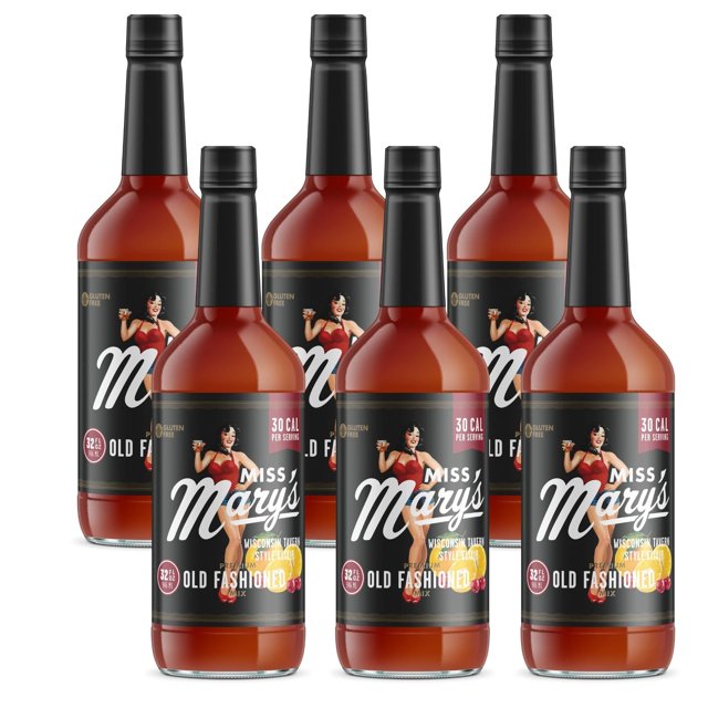 Miss Mary's Old Fahioned Mix, Low Sugar Drink Mixer, All Natural