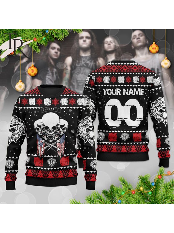 Miss May I Custom Name Ugly Christmas Sweater