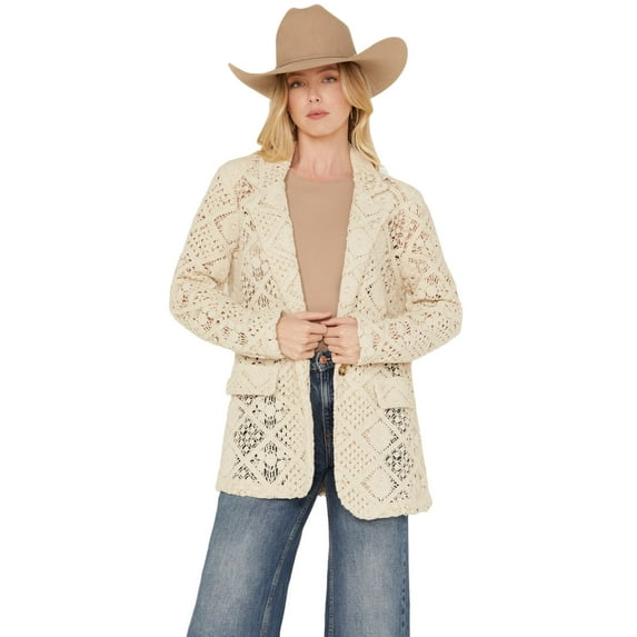 Miss Me Women's Crochet Blazer - MJ0623L US
