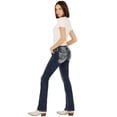 thumbnail image 1 of Miss Me Women's Medium Wash Mid Rise Paisley Embroidered Bootcut Jeans - M9140B 30W x 34L, 1 of 4