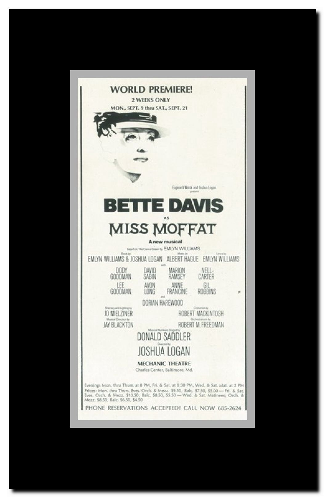 Miss Moffat (Broadway) Framed Movie Poster