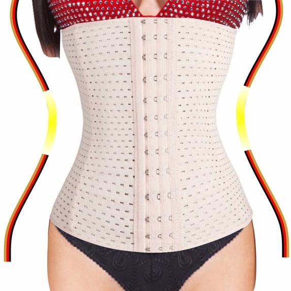 Miss Moly Womens Extra Firm Control Waist Traner Shapewear Tummy Control Underbust Corset Belt Plus Size Beige S-3XL