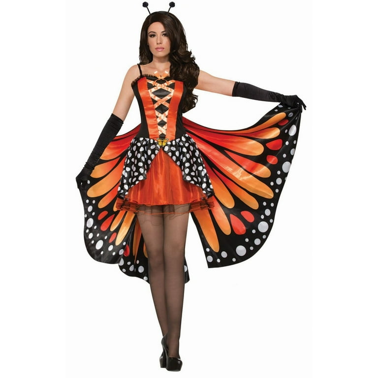 Miss Monarch Butterfly Costume Adult Uk Size 10 14 Miss Monarch Butterfly Costume Adult Uk Size 10 14