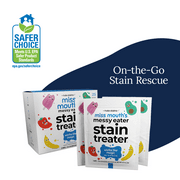 Miss Mouth's Messy Eater Stain Treater (25 Pack of Individual Wipes) | Super Concentrated Baby Stain Remover Wipes | Stain Remover for Clothes | Carpet Spot Cleaner