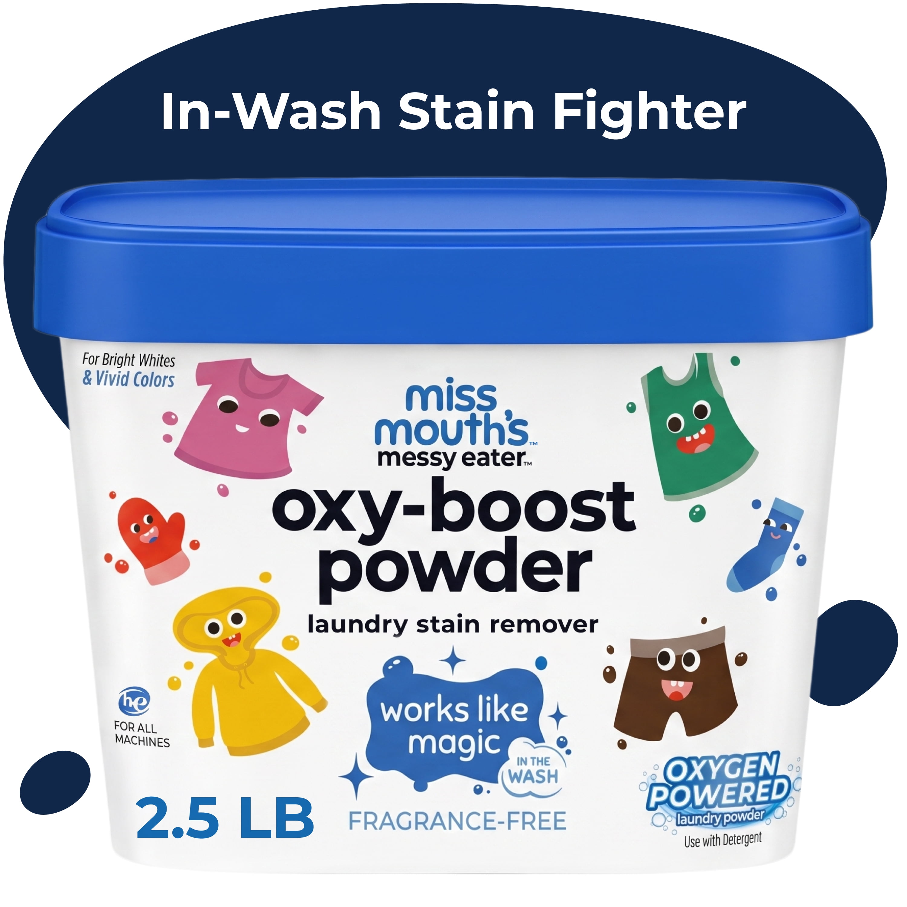 Miss Mouths Messy Eater Stain Treater Oxy Magic Powder 2.5 lb Tub