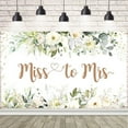 thumbnail image 1 of Miss to Mrs Floral Backdrop Bridal Shower White Rose Flower Eucalyptus Couple Wedding Photography Background Bride to Be Wedding Shower Party Decorations Banner Photo Booth Props, 1 of 6