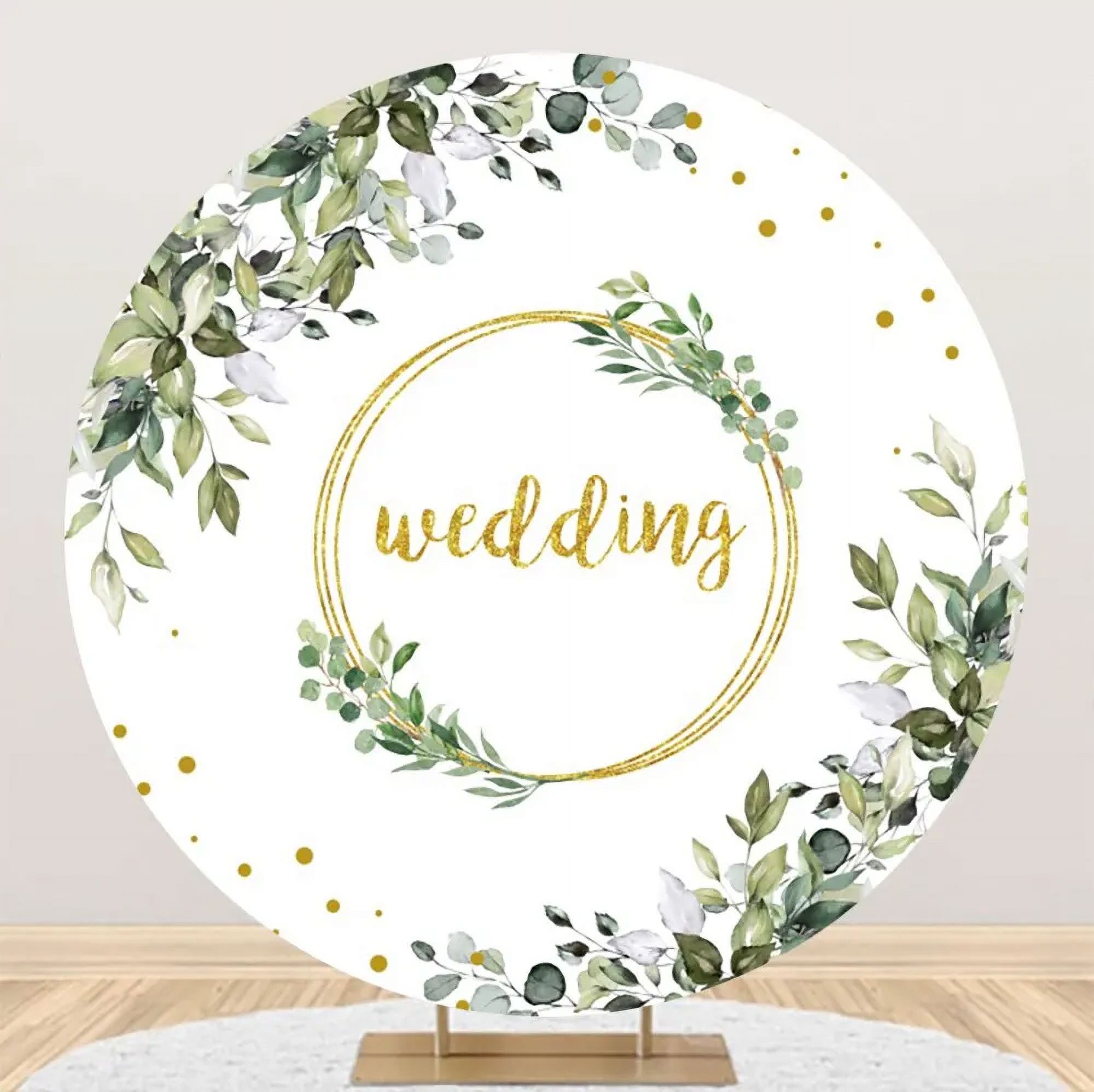 Back Drop Round Miss & Mrs Wedding Round Backdrop Bridal Shower Rose Party Decor ...