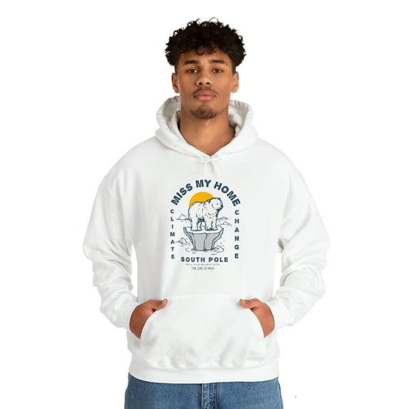 Miss My Home Climate Change South Pole Unisex Great Hooded Sweatshirt