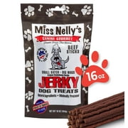 Miss Nelly's Canine Gourmet - Beef Dog Jerky Treats - USA Made and Sourced - Original Smoke House Recipe - Small Batch - Clean Natural Ingredients - Minimally Processed -  16 ounce Bag