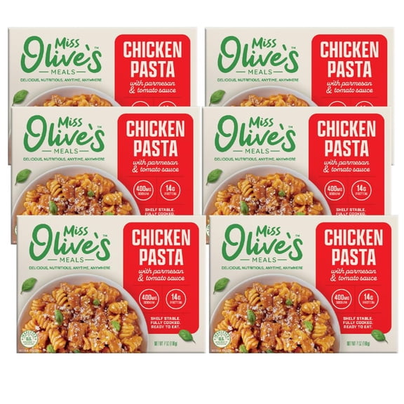 Miss Olives Chicken Pasta Parmesan with Tomato Sauce Microwavable Meal (Pack of 6)