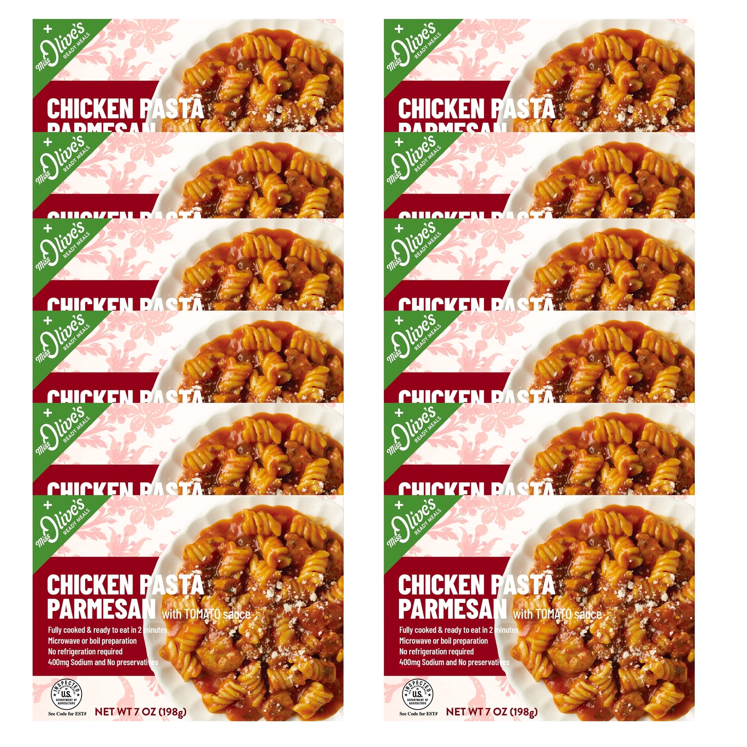 Miss Olives Chicken Pasta Parmesan with Tomato Sauce (Pack of 12)