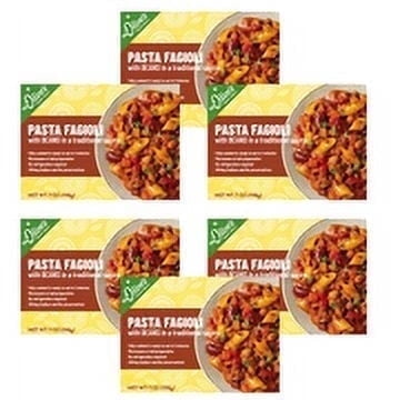 Miss Olives Pasta Fagioli Microwavable Low Sodium Healthy Ready Meal, 7 ounce (Pack of 6)
