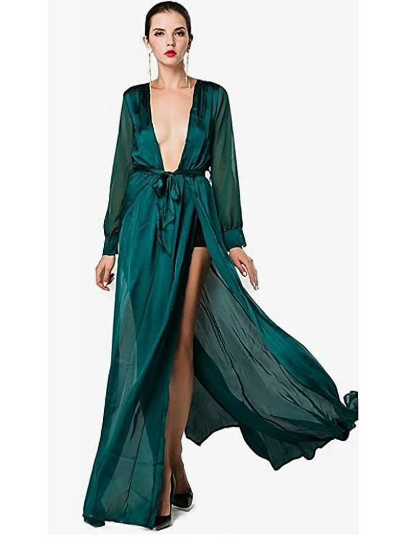 elegant long dress missord High quality embroidered dress High neck lantern sleeve short with ruffles and bows White / XL main image 1