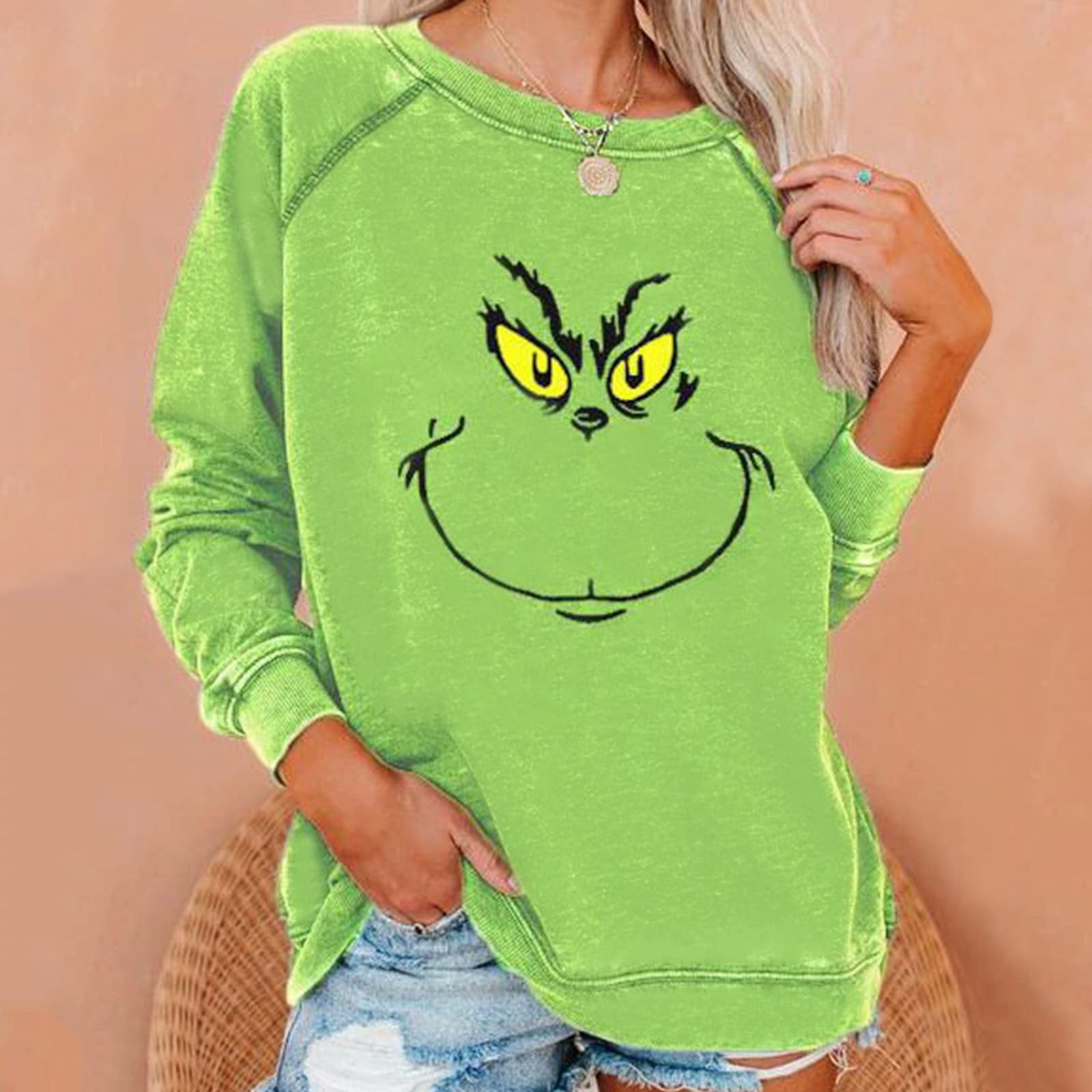 Don't Miss Out! Gomind Women's Grinch Printed Crewneck Sweatshirts ...