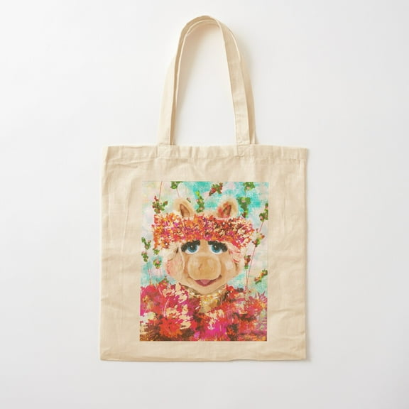 Miss Piggy Art Cotton Tote Bag Canvas Tote Bag, Family Gift For Mother, Her