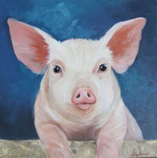 Miss Piggy Canvas Art - Cheri Wollenberg (24 x 24)