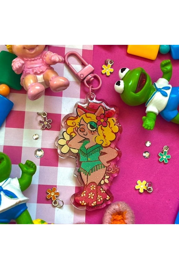 Miss Piggy Cowgirl Keychain (1 keychain)