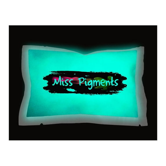 Miss Pigments AQUA Glow in The Dark Powder - Glowing Mica Pigment Colorant for Epoxy - Resin - Candle Making - Nail Polish - Non-Toxic