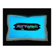 Miss Pigments SKY BLUE Glow in The Dark Powder - Glowing Mica Pigment Colorant for Epoxy - Resin - Candle Making - Nail Polish - Non-Toxic