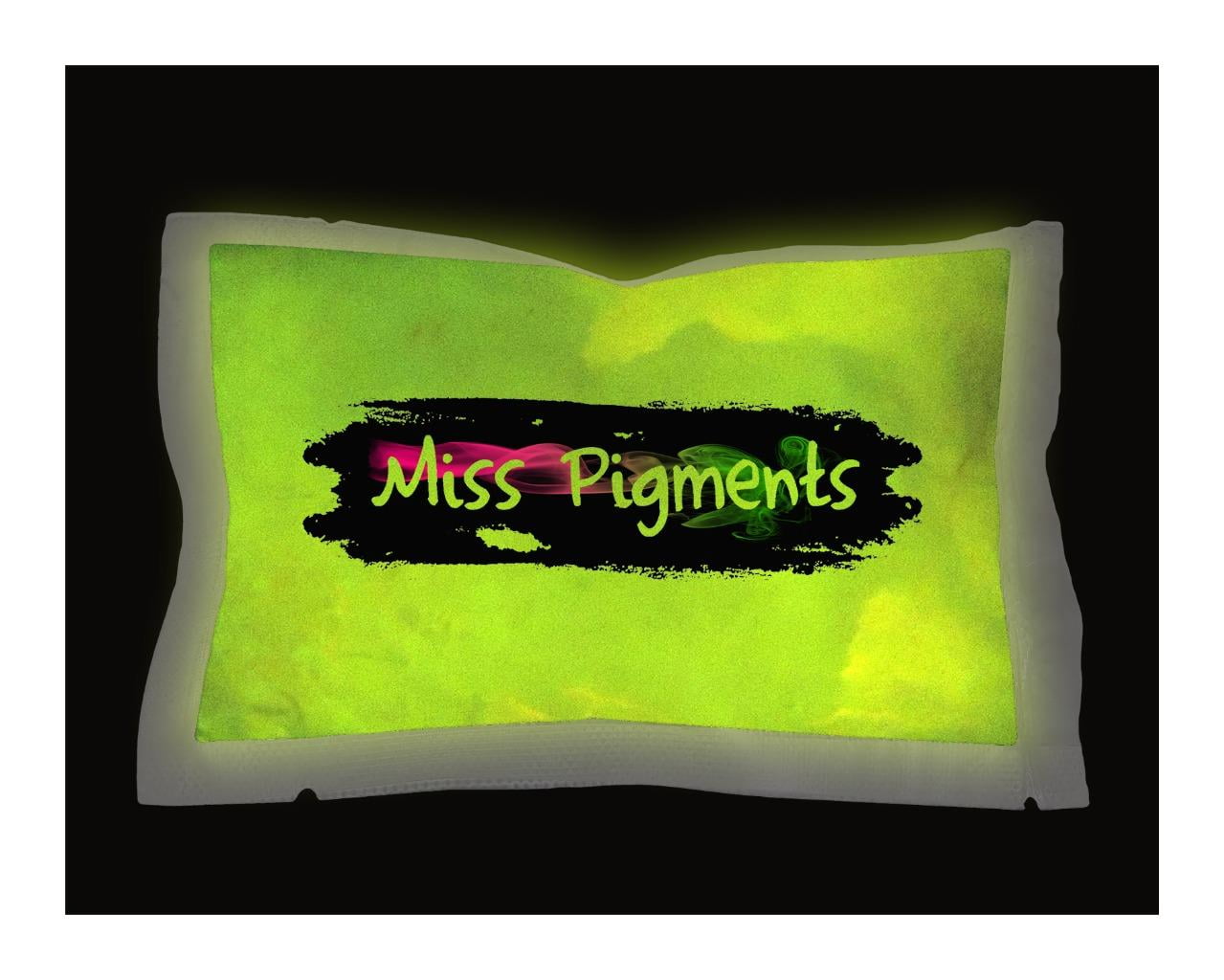 Miss Pigments WILD FIRE YELLOW Glow in The Dark Powder - Glowing Mica Pigment Colorant for Epoxy - Resin - Candle Making - Nail Polish - Non-Toxic
