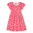 thumbnail image 1 of Miss Pink Girls Short Sleeve Fit and Flare Play Dress, Sizes 4-12, 1 of 3
