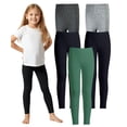 thumbnail image 1 of MISS POPULAR 5-Pack Girls Leggings Sizes 4-16 Soft Comfortable Cotton Spandex with Elastic Waistband, 1 of 1