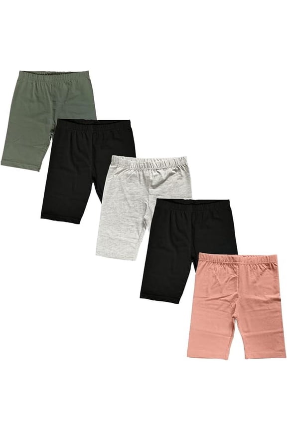 High Elastic Waistband Cotton Elastic Biker Shorts (Girls)