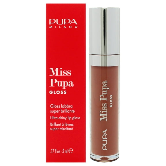 Pupa Milano Miss Pupa Gloss Ultra-Shine Lip Gloss - 404 Warm Nude , 0.17 oz Lip Gloss