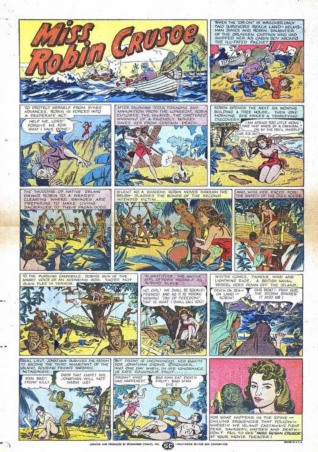 Miss Robin Crusoe Poster Movie C 27 x 40 Inches 69cm x 102cm Amanda