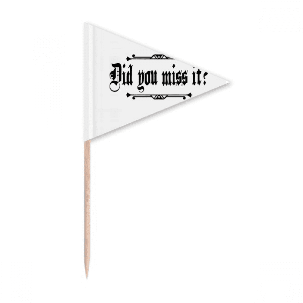 Miss Something Game Art Deco Fashion Toothpick Triangle Cupcake Toppers ...
