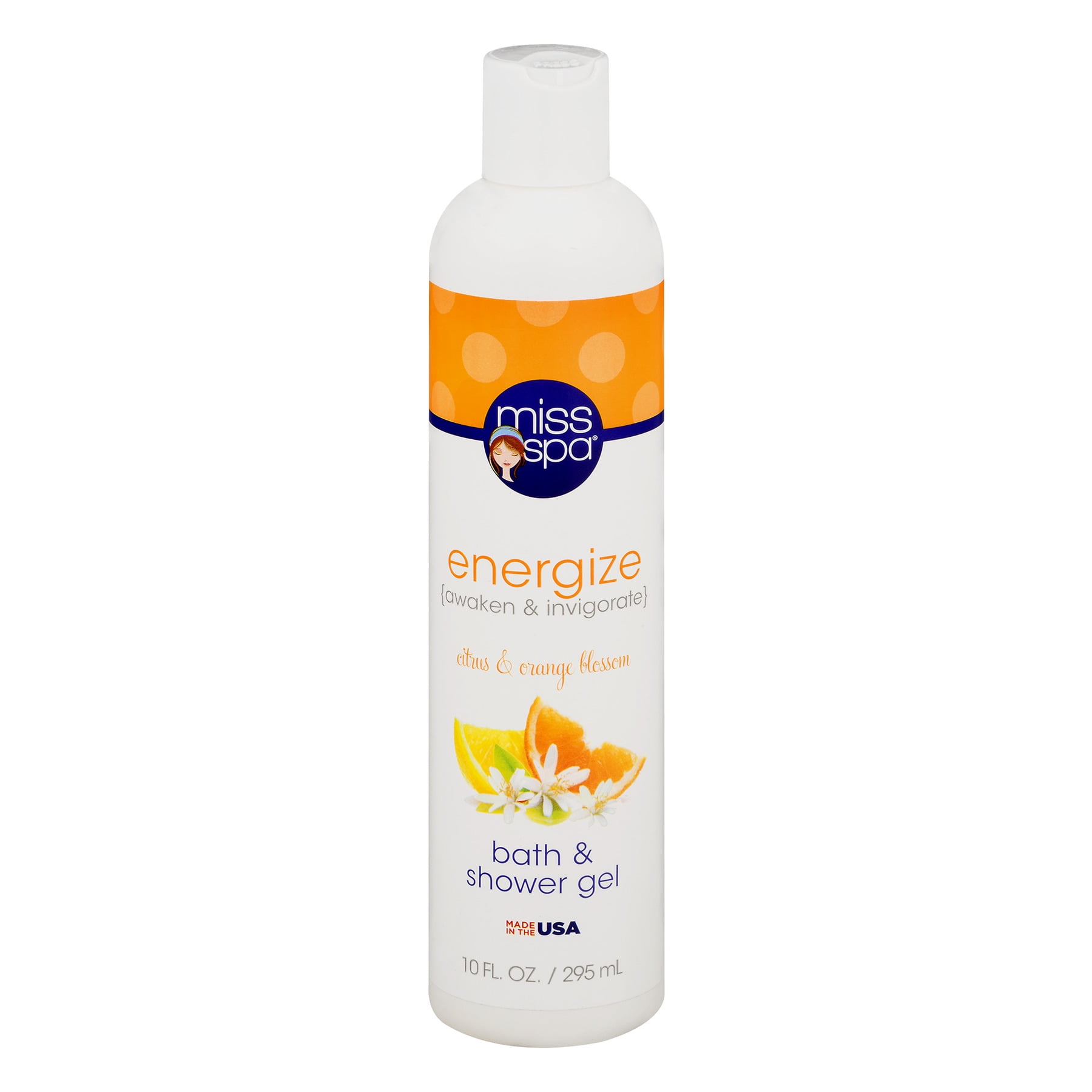 Miss Spa Energize Bath & Shower Gel Citrus & Orange Blossom, 10.0 FL OZ